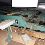 Wood sorting line operator place